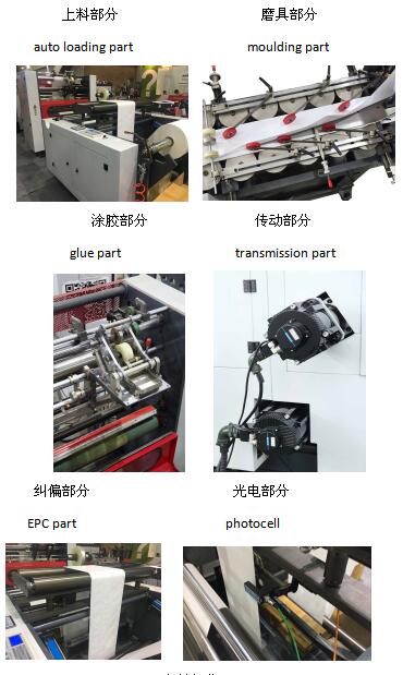 ZXCY-B450尖底点齿纸袋机机械细节图